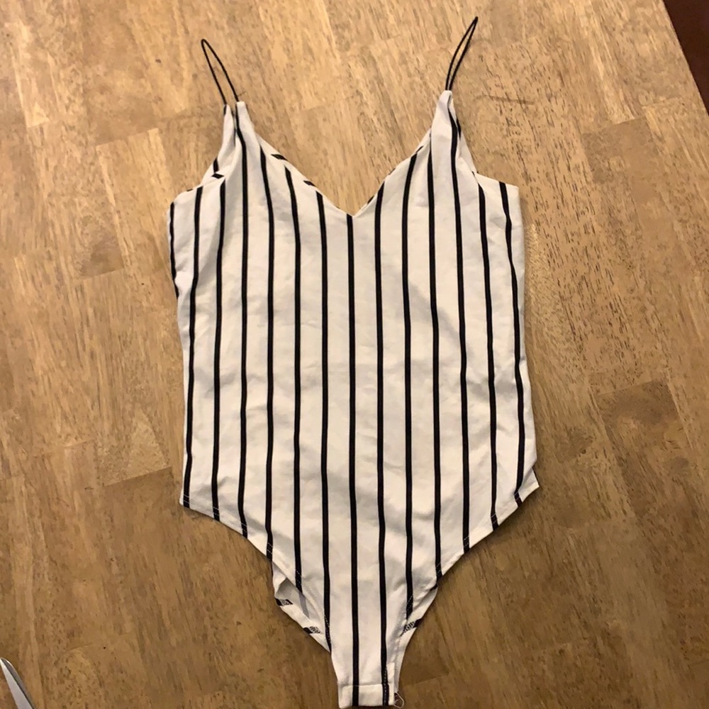 Small striped body suit